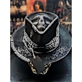 Miniatyrbilde 5 av 5: Cowboyhatt for menn 2023, Punk-stil, Western, Skallehatt, Rask