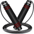 Miniatyrbillede 1 af 5: Blukar Springtov, Speed Rope Justerbar med Hudvenlige Skumgreb, Længde Justerbar, Skridsikker og Ideel til Fitness & Udholdenhed & Hoppetov