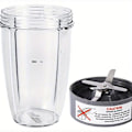 Miniatyrbild 1 av 5: 32 Oz BPA-fri Blenderkopp & Högpresterande Extraktorblad - Perfekt Passform för NutriBullet 600W/900W Blendrar - Enkel Bladbyte - Premium