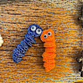 Miniatyrbillede 5 af 5: Håndlavet Følelsesmæssig Støtte Worry Worm Gave, Hæklet Worry Worm Inspirerende Omsorg, Sød Strikket