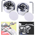 Miniatyrbillede 2 af 5: 2 stk. Motorcykel Kvartsur & Termometer 7/8 tommer Vandtæt Cykel Styr Ur Aluminium Univer-