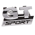 Miniatyrbild 1 av 5: GT Sport Grill Bilemblem för Golf MK5 GT Sport Bil Krom plast Emblem