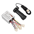 Miniatyrbillede 3 af 5: 24v 500w DC El-cykel Motor Børstet Controller Box Med Børstet Controller Lang Linje Drej Styret
