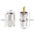 Miniatyrbilde 2 av 5: PL-259 Koaksialkontakter UHF Hann Loddekontakt Plugg 50 Ohm Koaksadaptere 10-pakning med Reduserere for LMR400,RG8 Kabel