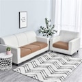 Miniatyrbild 2 av 5: Soffa Sittdyna Kuddöverdrag, Soffa Sittdyna Kuddöverdrag, Stretch, Elastiskt Kuddöverdrag, Överdrag För Soffa Sittdyna, Halksäker Tyg Rutiga (brun, Bak Cu
