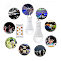 Miniatyrbild 3 av 5: USB Laddningsbar Glödlampa med Fjärrkontroll, 7W LED Batteridriven Glödlampa, E27 Touch-Dimbar Glödlampa med Timerfunktion, Utomhus Camping Nödsituation