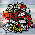 Miniatyrbild 5 av 5: 2 st Band Rock Parche Music Patches Strykjärn-on Märken Stripes Broderade Applikation Kläder Stickers Aa010