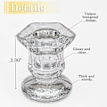 Miniatyrbillede 3 af 5: Lysestager Bulk, Glas Lysestager Sæt Klar, 12 Stk Krystal Kegle Lysestager til W