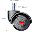 Miniatyrbilde 2 av 4: 10mm Stem Casterhjul Gummihjul For Stollebytte Tw