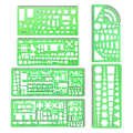 Miniatyrbild 1 av 4: 6 st Architect Multi Purpose Ritverktygsmall Set Husplan Inredning och Möbelritningsverktyg Linjal