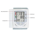 Miniatyrbild 3 av 5: Digital Blodtrycksmätare för Handleden Automatisk Digital Pulsmätare LCD-Display Justerbar Manschett