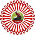 Pikkukuva 5 / 5: 100 kpl Varalaitava Terä Florabest Reuna- ja Nurmikonleikkurille Lidl FRTA 20 A1, FAT 18B2, FAT 18B3