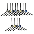 Miniatyrbilde 1 av 5: Reservedeler for sidebørste til V8S Plus A9S A7 A80 Plus L100 A10S B5MAX S20 SW