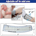 Miniatyrbild 4 av 5: Manschett Kompatibel med Omron 9-21 tum (22-53 cm) XL Tryck Vuxen Arm BP Ersättningsmanschett för Stor Arm, Grå-bra