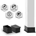 Miniatyrbild 4 av 4: 8-pack rektangulära stolsbensöverdrag, halkfria PVC-golvskydd 25 x 50 mm (1\" x 2\")