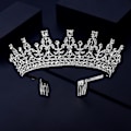 Miniatyrbilde 1 av 5: Dronning Elizabeth Rhinestone Krystall Bryllup Pageant Prom Tiara Krone Replika, Dronningkrone For Kvinner Jenter Tiara For Bryllup Halloween Fødselsdag