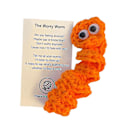 Miniatyrbillede 4 af 5: Håndlavet Følelsesmæssig Støtte Worry Worm Gave, Hæklet Worry Worm Inspirerende Omsorg, Sød Strikket