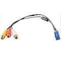 Miniatyrbild 3 av 5: Bil Hona Ljud Video AV-In Kabel Tråd för Huvudenhet 6Pin Blå A/V Port 3040