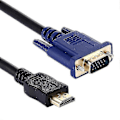 Pikkukuva 1 / 4: 1,8 m HDMI-uros - VGA-uros 15-nastainen videokaapeli (musta) xi