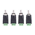Miniatyrbillede 5 af 5: 4 stk. Højttalerkabel til Audio Han RCA Stik Adapter Jack Plug Professionel Design Hfmqv