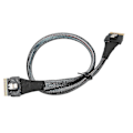 Miniatyrbild 2 av 5: Smal SAS SFF‑8654 8i till SFF‑8654 8i 24Gbps SAS4.0 30AWG Adapterkabel - 0,5m / 0,5yd