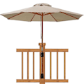 Miniatyrbillede 4 af 5: Robust Terrasseparasolholder, Parasolstand Parasol Klemme Montering Beslag til Dækreling, Montering til Dæk 2 stk