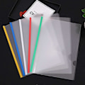 Miniatyrbillede 3 af 5: 10 stk. A4 Klare Clip Bar Filer Rapport Projekt Præsentation Slide Binder Mapper (blandet farve)