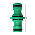 Miniatyrbillede 3 af 5: 6 stk. Dobbelt Slangekobling, Dobbelt Han Slangekobling Plastik Slangefittings Til At Sammenføje Have Slange Rør (grøn)