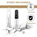 Miniatyrbillede 3 af 5: 20 STK Tomme Opbevaringspatroner til 1.0ML Glas Keramik Let At Fyld, Sort og Hvid