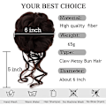 Miniatyrbild 4 av 5: Klämma Bun Curly Messy Bun Ponytail Hair Bun