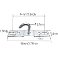 Miniatyrbilde 2 av 4: 6 stk Takkrok 95mm Taklampe Baseplate Takkronelys Krok Skruefeste Heavy Duty Galvanisert Jern For Europeisk Lampe Takvifter Strøm