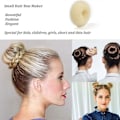 Miniatyrbild 3 av 5: Extra Small Hårknutsmakare för Barn, 6-Pack Mini Donut Styler (Small 2\", Off-White)