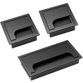Miniatyrbilde 1 av 5: Kabelgjennomføringsdeksel 3 stk Kvadrat Svart Kabelgjennomføring Bygget inn i skrivebord Aluminiumslegering Skrivebordsdeksel Kabeldeksel Kabeluttak Kabelgjennomføring 80