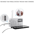 Miniatyrbillede 4 af 5: Nødradio med solcelle- og håndsving Selvforsynende, batteri USB opladning Fm/am-radio led lommelygte telefonoplader