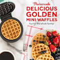 Miniatyrbillede 2 af 5: DASH Mini Maker til Individuelle Waffler, Hash Browns, Keto Chaffles med Nemt at Rengøre, Non-Stick Overflader, 4 Tommer, Aqua
