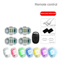 Miniatyrbilde 2 av 5: Strobe-lys for motorsykkel, LED-blinklys, anti-kollisjonsvarsellys, sykkel, vanntett, trådløs fjernkontroll, 4 stk