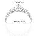 Miniatyrbilde 3 av 5: Krystall Tiara Krone For Bryllup Brud Proms Pageanter Prinsessefester