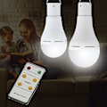 Miniatyrbild 5 av 5: USB Laddningsbar Glödlampa med Fjärrkontroll, 7W LED Batteridriven Glödlampa, E27 Touch-Dimbar Glödlampa med Timerfunktion, Utomhus Camping Nödsituation