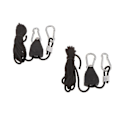 Miniatyrbillede 3 af 5: 2 stk. 1/8\" Justerbare Grow Light Ratchet Rope Hængere til Grow Li Sort One Size