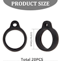Miniatyrbillede 2 af 5: 20 stk. Anti-Tab Silikone Gummi Ringe 13mm Diameter Sort Anti-Tab O Ringe Multipurpose Halskæde Lanyard Udskiftning Vedhæng Bæresæt DIY