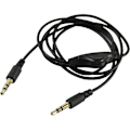 Miniatyrbillede 1 af 4: 2 stk. 3,5 mm M/m Stereo Hovedtelefon Audio Forlængerkabel Med Lydstyrke Kontrol Sort