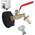 Pikkukuva 1 / 5: Säiliöhana 1000l S60x6 IBC-hanaliitäntä 1/2\" letkuliittimellä, tyhjennysastian sovitin, puutarhahanalle, säiliön sovittimelle (1 kpl)