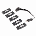 Miniatyrbillede 4 af 5: 3.7V 1200mAH Lithium Batteri Bærbart Drone Batteri med 5 i 1 Opladerkabel til E58 L800 JY019 RC Quadcopter Reservedel