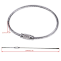 Miniatyrbilde 4 av 5: Nøkkelringer i rustfritt ståltråd 1,5 mm 15 cm Håndverk Kabel for nøkkelringløkker