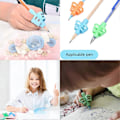 Miniatyrbillede 5 af 5: Silikone Blyantgreb Skriveblyantholder Pen Skrivehjælp Greb Trekantformet Skrivehjælp Gummi til Børnehavebørn Voksne Særlige Behov