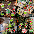 Miniatyrbilde 4 av 5: 24 stk Grinch Juletrær Hengende Pynt - Juletrær Henger Ornament for Juletrær Hjemmeinnredning