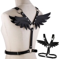 Miniatyrbillede 1 af 5: Kvinde Gothic Sexy Læder Angel Body Harness Bælte Angel Wings Harness Talje Bælte