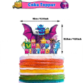 Miniatyrbild 5 av 5: Blox Fruits Temafest Dekoration Banner Cupcakes Toppers Ballonger Set Rekvisita Gåvor