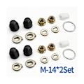Miniatyrbild 2 av 5: M14 2Set Ebike Hjulmotoraxel 14mm Axelskruvlockbricka/Distans/Mutterkåpa E-Cykel Hjul Lås för