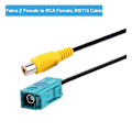 Miniatyrbillede 4 af 5: Fakra Z Hun Til RCA Hun Videokabel Adapter Bil Bakkamera Adapterkabler til (A)